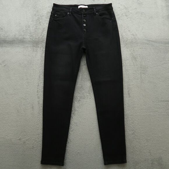 KanCan Jeans Junior's Size 15/31 Black High-Rise Skinny Denim 30.5" Inseam - Picture 1 of 16